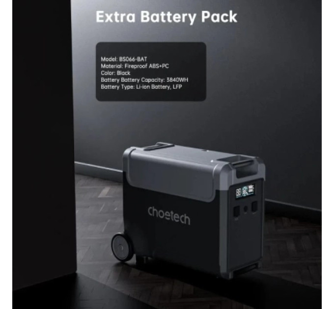 Choetech Зарядна станція Choetech 3600W 3848Wh (BS066-BQB)