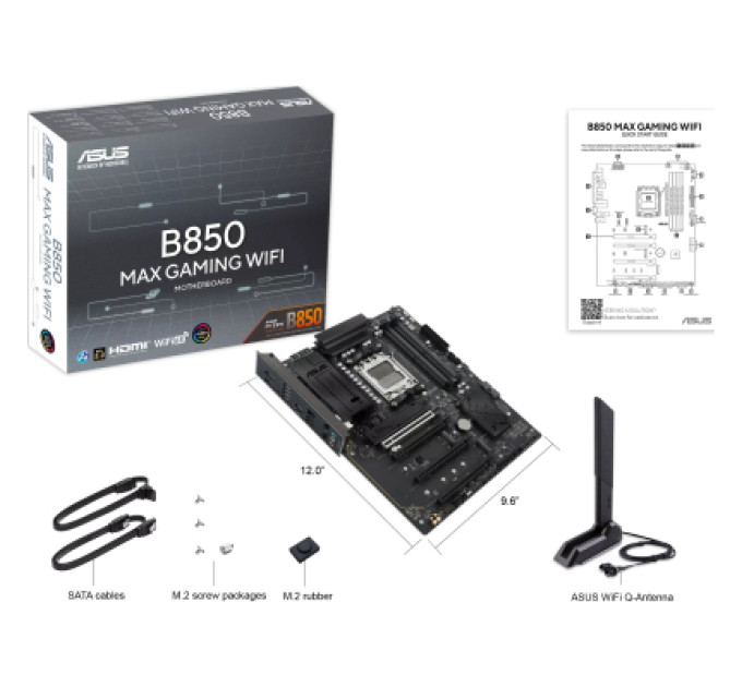 ASUS Материнська плата ASUS B850 MAX GAMING WIFI
