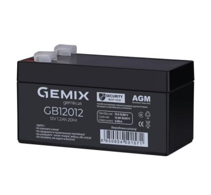 Gemix Батарея до ДБЖ Gemix GB 12В 1.2 Ач (GB12012)