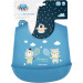 Canpol babies Слинявчик Canpol babies Bonjour Paris силіконовий з кишенькою синій (74/027_blu)