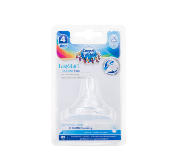 Canpol babies Соска Canpol babies EasyStart силіконова із широкою шийкою, каша 1 шт. (21/723)