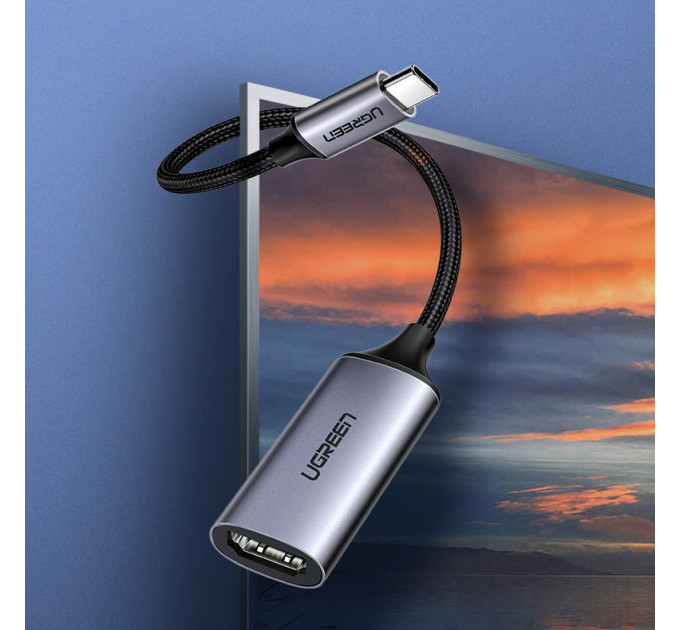 Ugreen Перехідник USB2.0 Type C to HDMI V2.0 4K60Hz 10cm CM297 gray Ugreen (70444)
