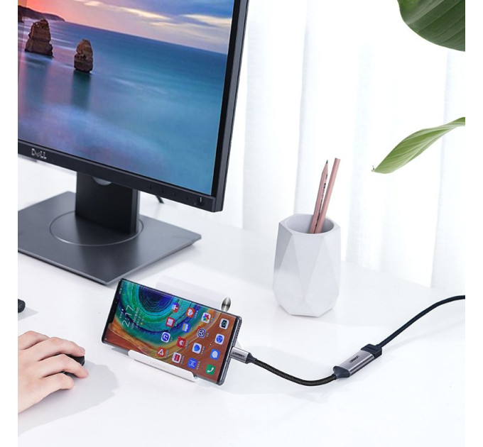Ugreen Перехідник USB2.0 Type C to HDMI V2.0 4K60Hz 10cm CM297 gray Ugreen (70444)