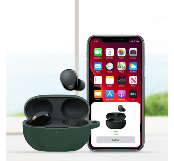 BeCover Чохол для навушників BeCover Silicon для Sony WF-1000XM5 Dark Green (710182)