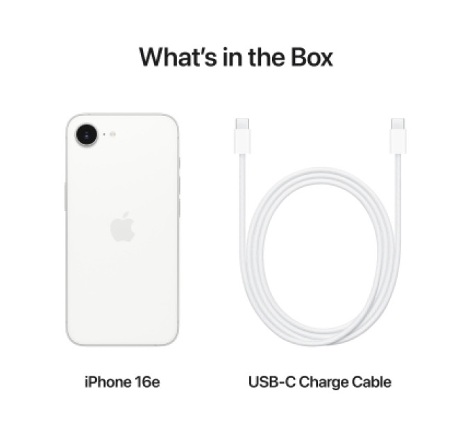 Apple Мобільний телефон Apple iPhone 16e 128GB White (MD1R4)