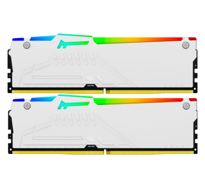 Kingston Fury (ex.HyperX) Модуль пам'яті для комп'ютера DDR5 32GB (2x16GB) 6000 MHz Beast RGB EXPO White Kingston Fury (ex.HyperX) (KF560C36BWE2AK2-32)