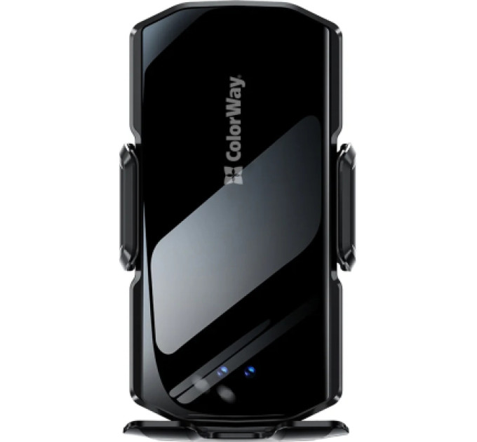 ColorWay Універсальний автотримач ColorWay FlameGrip, автозажим, Wireless Charger 15W Black (CW-CHAW070Q-BK)