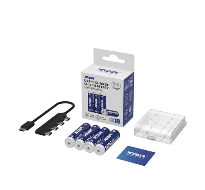 XTAR Акумулятор XTAR AA/HR06 Li-ion USB-C 3000 mAh 4 шт.