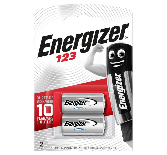 Energizer Батарейка Energizer CR123A Lithium 2шт (EL123AP)