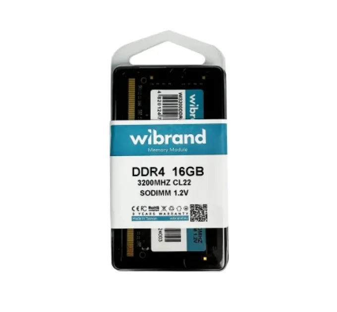 Модуль пам'яті для ноутбука SoDIMM DDR4 16GB 3200 MHz Wibrand (WI3200DDR4S/16GB)