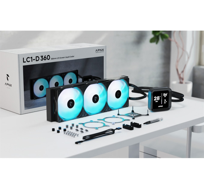 APNX Система водяного охолодження APNX LC1-D 360 BK (APLA-SV36117.11)
