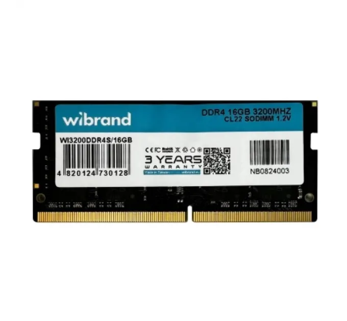Модуль пам'яті для ноутбука SoDIMM DDR4 16GB 3200 MHz Wibrand (WI3200DDR4S/16GB)