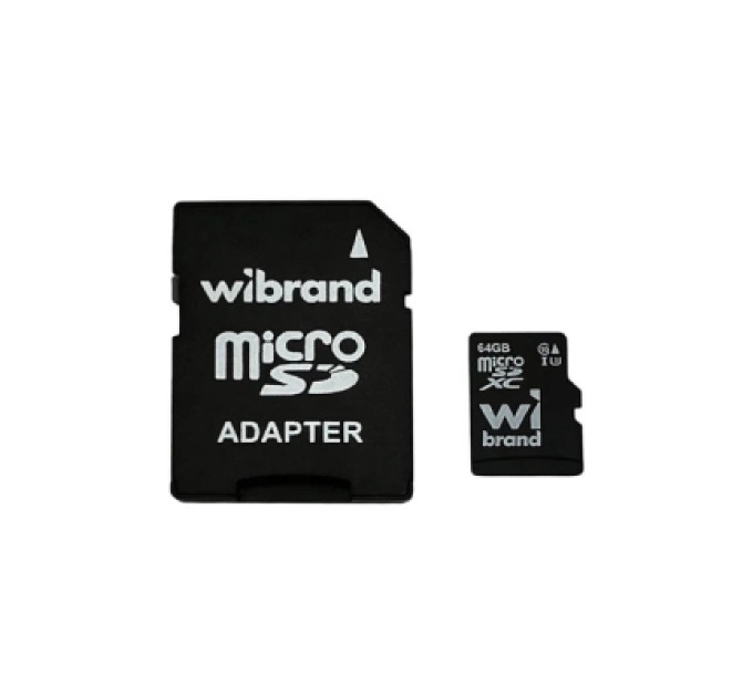 Wibrand Карта пам'яті Wibrand 64GB mictoSD class 10 UHS-II (U3) V10 Read 80/Write 30 (WICDXU3/64GB-A)