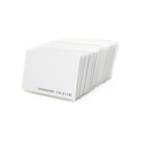 Безконтактна картка Voltronic 125кГц, TK4100, 1.6мм, для перезапису, біла, з прорізом, 100шт. (YT33347)