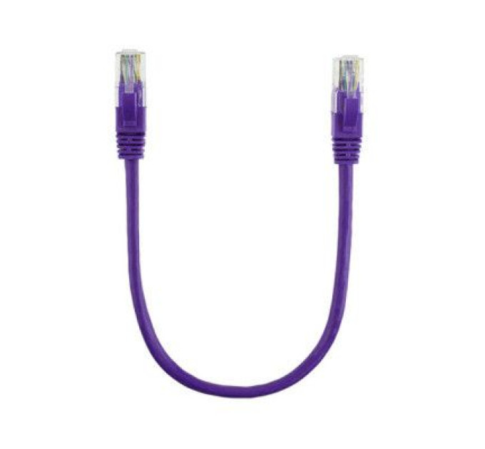 Ritar Патч-корд 0.25м, RJ-45, Cat.5e, CU, мідь, фіолетовий Ritar (PCR-CU/0.25Pe / 14091)