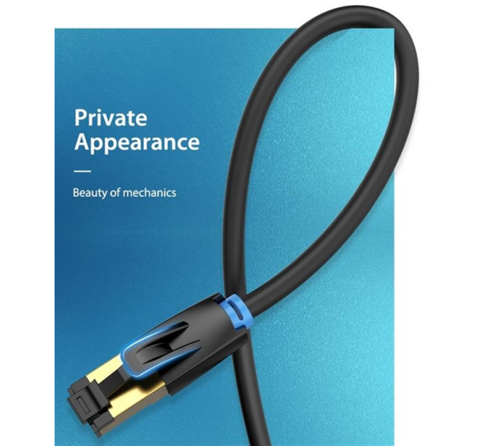 Vention Патч-корд Vention CAT 8 SFTP Ethernet, 0.5 m, Black (IKABD)