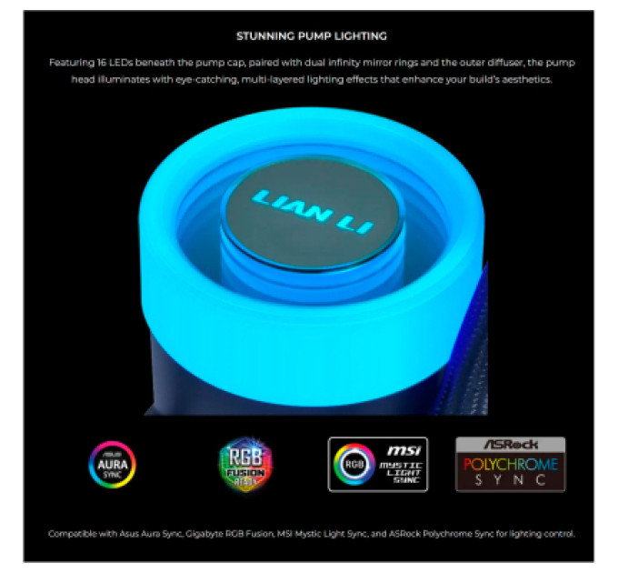 Lian Li Система рідинного охолодження Lian Li GA II Lite 360P, Black (G89.GA2L36PB.00)