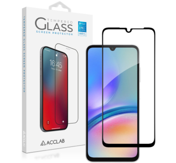 ACCLAB Скло захисне ACCLAB Full Glue Samsung A05S Black (1283126581908)