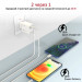 Promate Зарядний пристрій Promate icharge-pdqc3 Lightning PD20W + USB-A QC3.0 White (icharge-pdqc3.white)