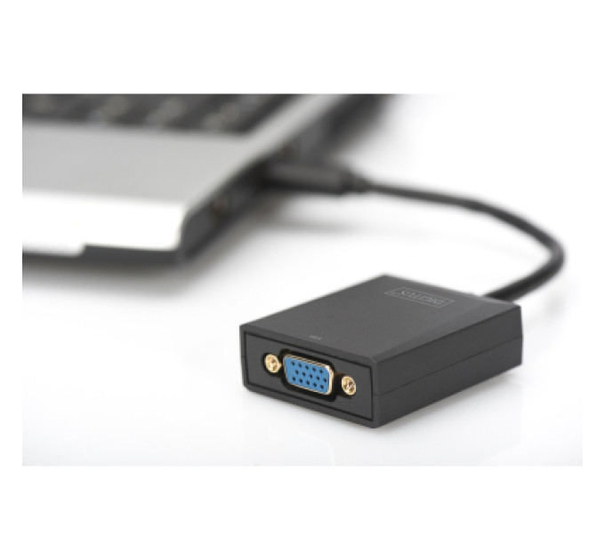 Digitus Перехідник USB 3.0 AM to VGA F 0.15m Full HD Digitus (DA-70840)