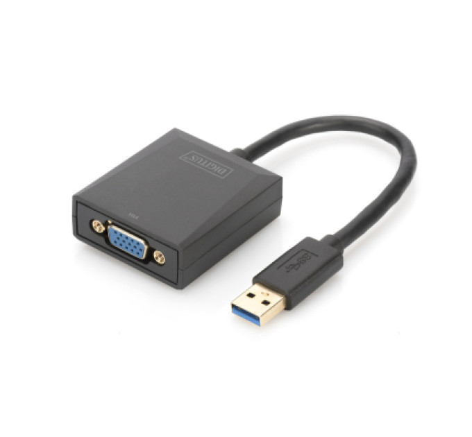 Digitus Перехідник USB 3.0 AM to VGA F 0.15m Full HD Digitus (DA-70840)