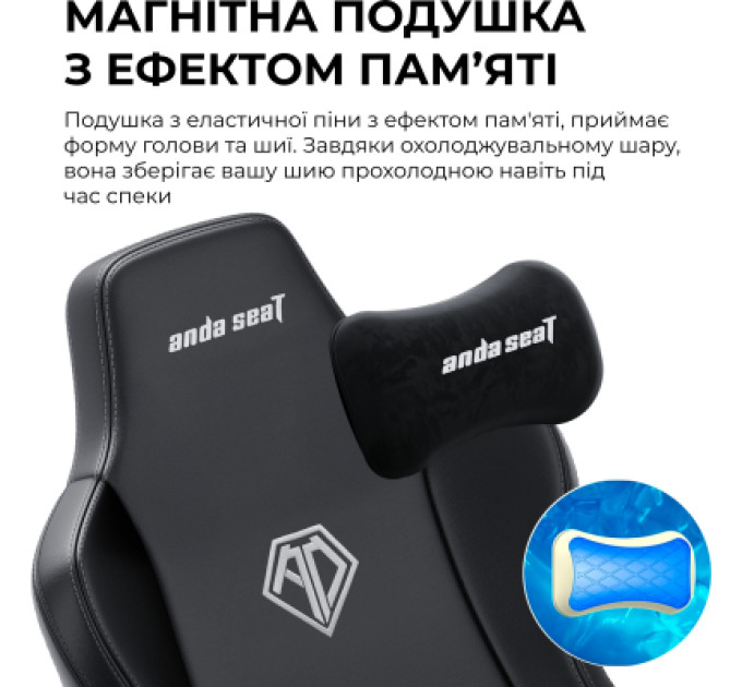 AndaSeat Крісло ігрове AndaSeat Novis Plus Fabric XL Dark Grey (AD23YC-XL-01-GB-F-G04)