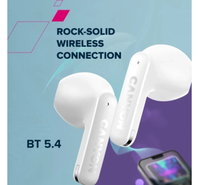 Canyon Навушники Canyon OnGo 13 TWS White (CNS-TWS13W)