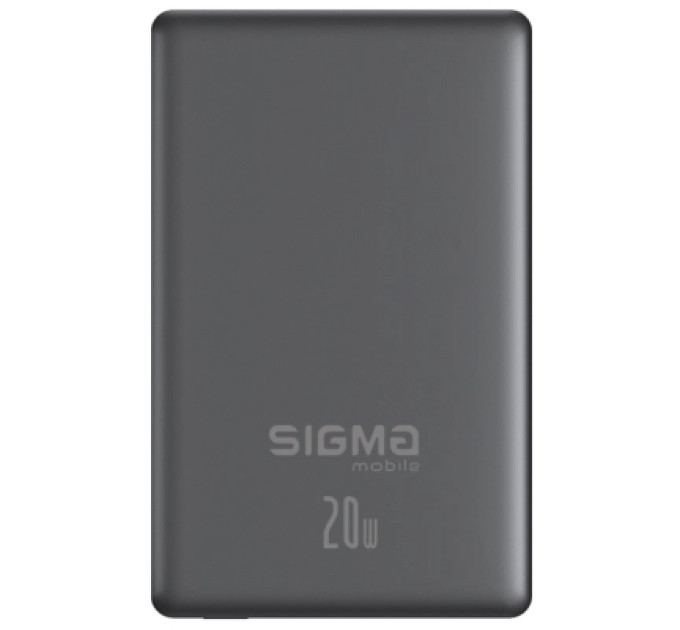 Sigma Батарея універсальна Sigma X-power SI10A7QL-MAG grey 10000mAh, Magnetic wireless 15W, PD+QC, 20W max (4827798955116)