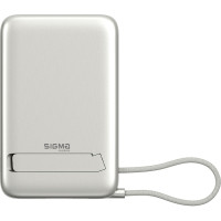 Батарея універсальна Sigma X-power SI10A8QL-MAG silver 10000mAh, Magnetic wireless 15W, charge iWatch, PD+QC, 22,5W max (4827798161012)