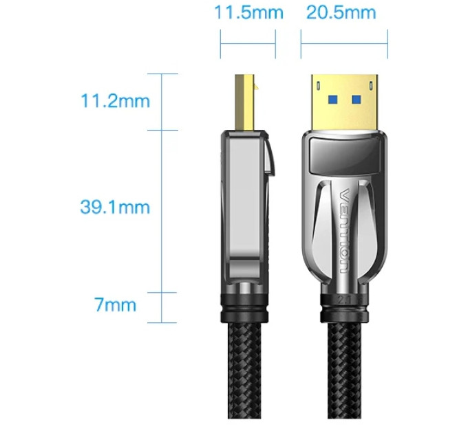 Vention Кабель Vention DisplayPort - DisplayPort (M/M), 3 м, v2.1, Black (HGABI)
