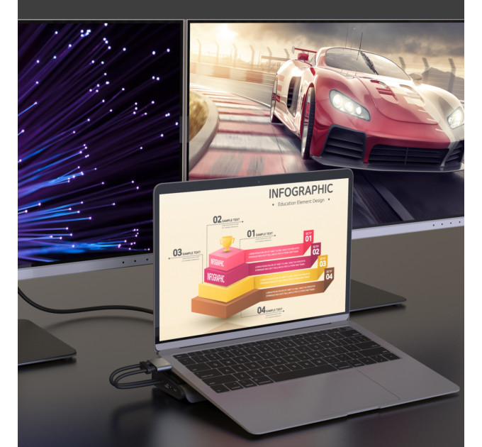 J5create Док-станція J5create USB-C 12-в-1 (JCD552-N)