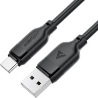 Дата кабель USB 2.0 AM to USB-C 1.2m 3A TPE black Acefast (6974316283812)