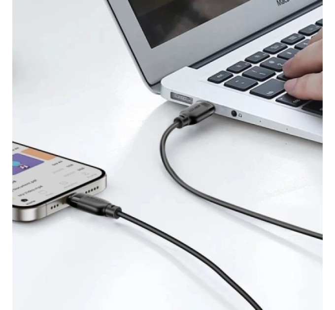 Acefast Дата кабель USB 2.0 AM to Lightning 2.0m 30W TPU black Acefast (6974316286288)