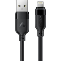 Дата кабель USB 2.0 AM to Lightning 2.0m 2.4A TPE black Acefast (6974316286271)