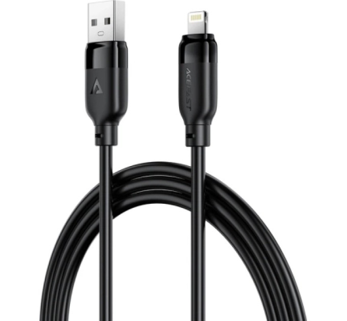 Acefast Дата кабель USB 2.0 AM to Lightning 2.0m 2.4A TPE black Acefast (6974316286271)