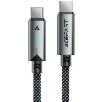Дата кабель USB-C to USB-C 1.2m 60W nylon black Acefast (6974316284475)