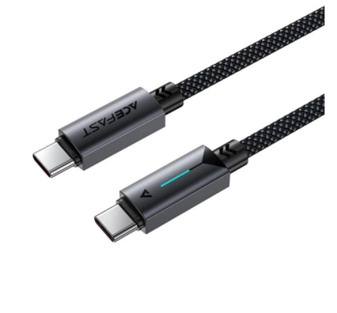 Acefast Дата кабель USB-C to USB-C 1.2m 60W nylon black Acefast (6974316284475)