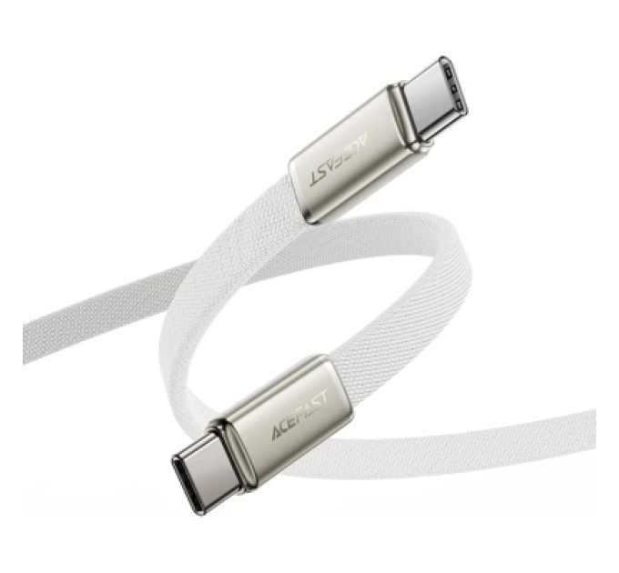 Acefast Дата кабель USB-C to USB-C 1.2m 60W 3A nylon white Acefast (6974316286257)