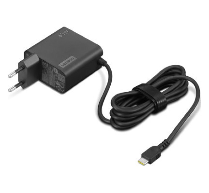Блок живлення до ноутбуку Lenovo 65W, USB Type-С, wall mount (4X21L54610)