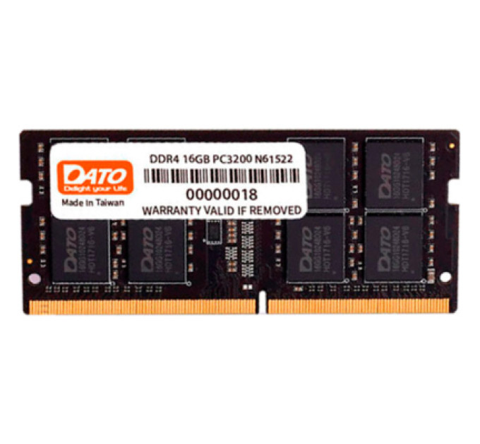 Модуль пам'яті для ноутбука SoDIMM DDR4 16GB 3200 MHz Dato (DT16G4DSDND32)
