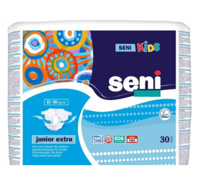 Seni Підгузки Seni Kids Junior Extra 15+ кг 30 шт (5900516693176)