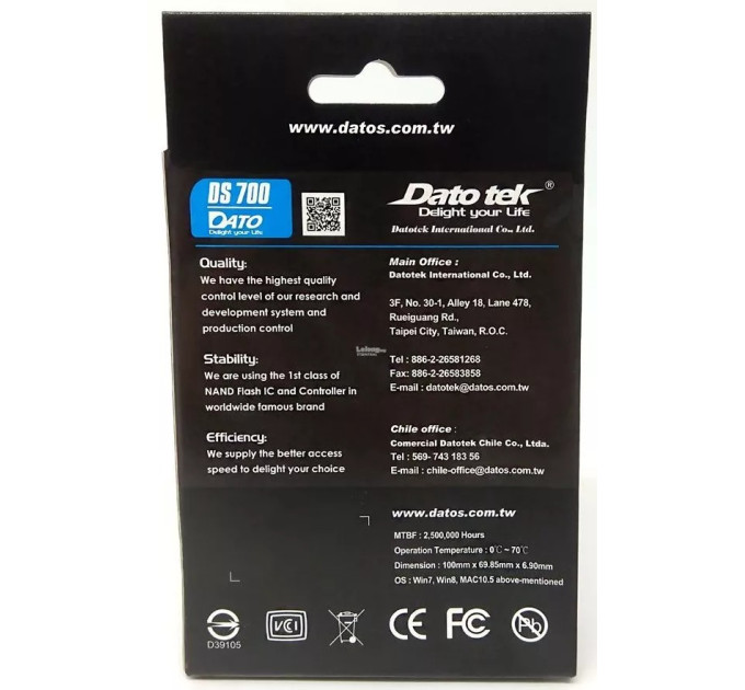 Накопичувач SSD  240GB Dato DS700 2.5" SATAIII TLC (DS700SSD-240GB)