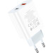 Зарядний пристрій HOCO C97A 1xUSB-C PD20W + 1xUSB QC3.0 White (6931474766076)