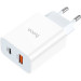 Зарядний пристрій HOCO C97A 1xUSB-C PD20W + 1xUSB QC3.0 White (6931474766076)