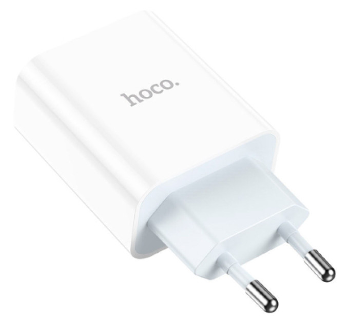 Зарядний пристрій HOCO C97A 1xUSB-C PD20W + 1xUSB QC3.0 White (6931474766076)