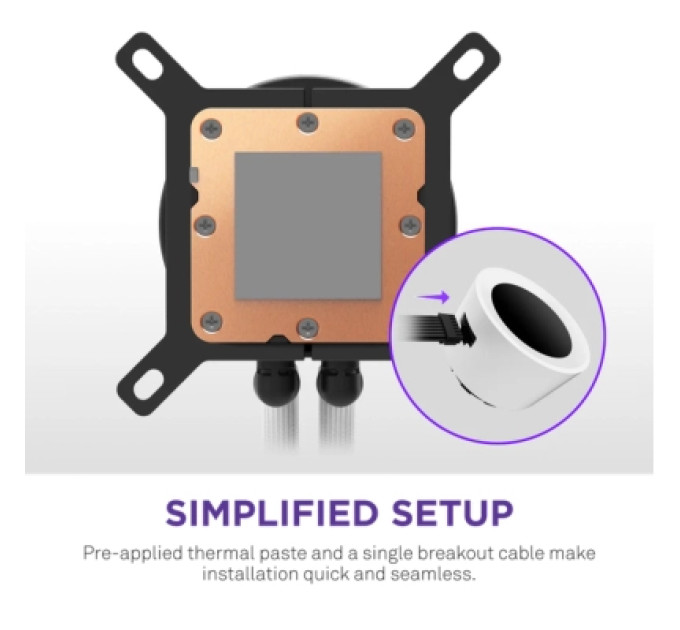 NZXT Система рідинного охолодження NZXT Kraken Plus RGB V2-360 mm AIO liquid cooler Wh (RL-KR360-W2)