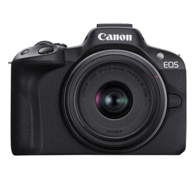 Цифровий фотоапарат Canon EOS R50 + RF-S 18-45 IS STM Black Creator Kit (5811C036)