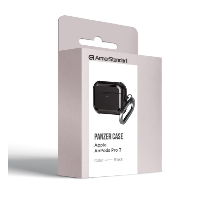 Чохол для навушників Armorstandart Panzer для Apple Airpods Pro 3 Black (ARM88286)