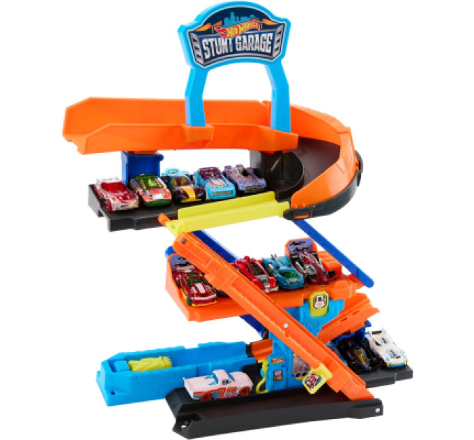Hot Wheels Автотрек Hot Wheels City Гараж-трансформер для трюків (JHL94)