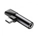 Baseus Перехідник USB-C M to USB-C F + 3.5mm F black Baseus (CATL41-01)